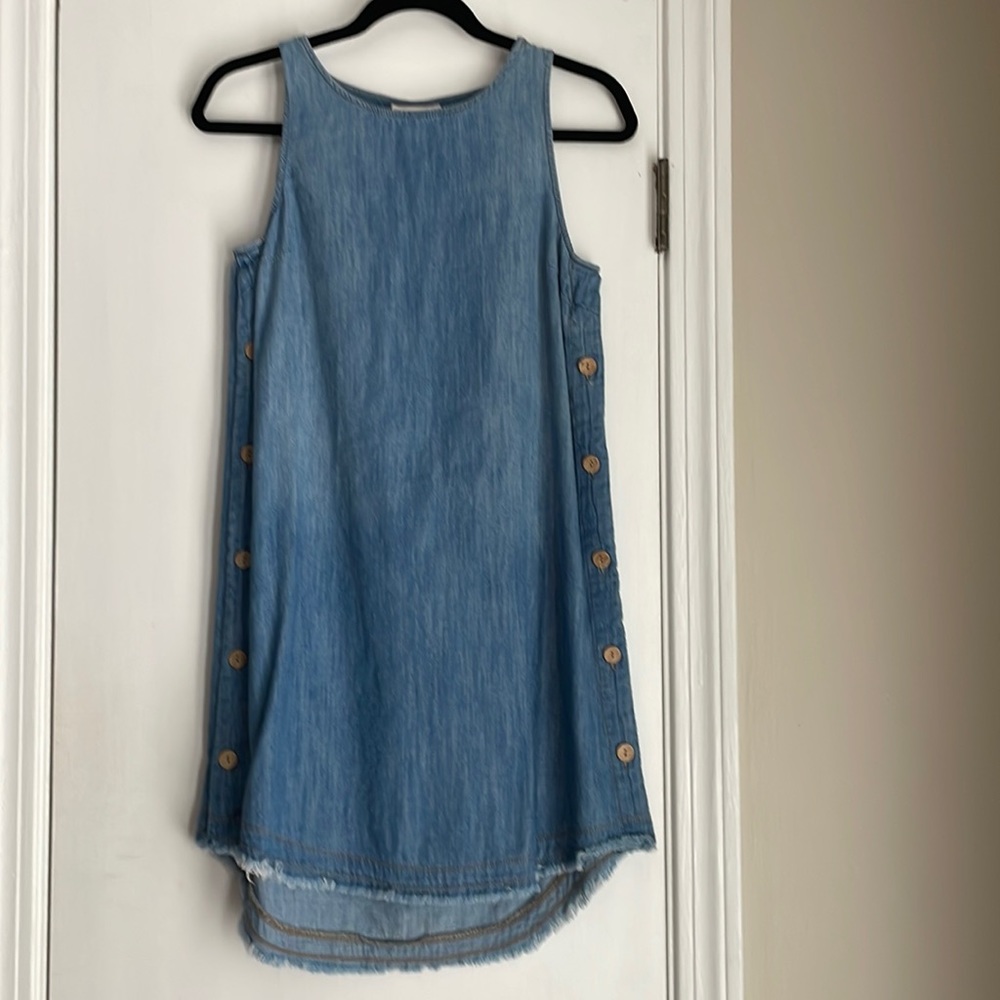 Universal Thread Denim Tank Dress Button Side MIDI